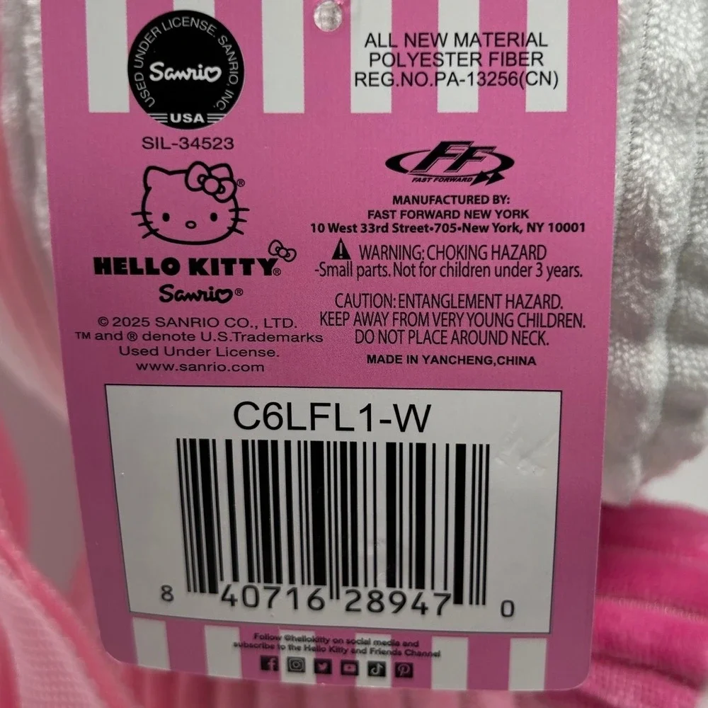 Hello Kitty Pink Corduroy Plush Mini Backpack‎ Sanrio New with Tags